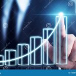 Revenue arrow businessman financial pointing